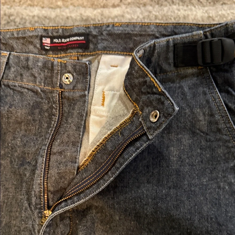 Polo by Ralph Lauren Dark Denim Jeans with Integrated Belt 34x34
